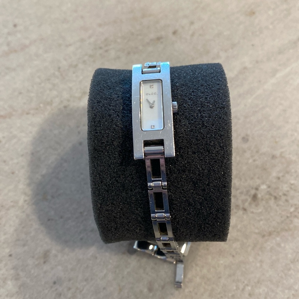 Gucci Mother of Pearl Watch with Diamond Dial